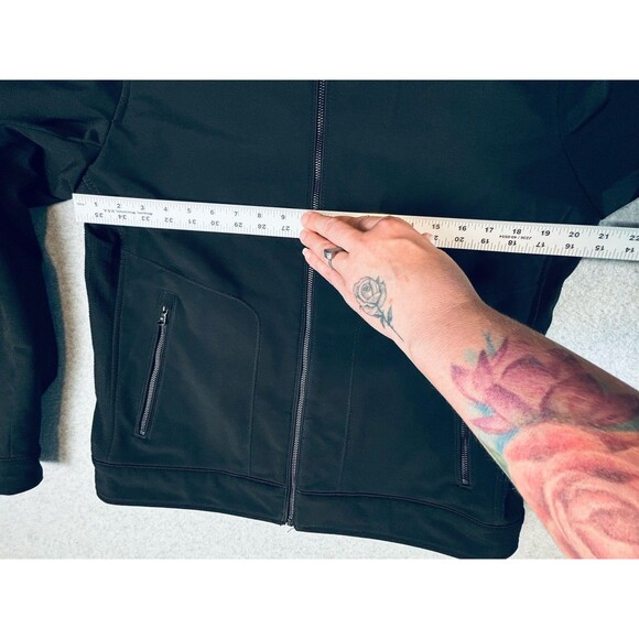 Michael Kors Men’s Tech Racing Shell Jacket Coat Black Zip Up Pockets Medium - Picture 14 of 15